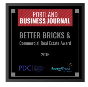 Better Bricks, Commercial Real Estate Award for Renovation. 2015