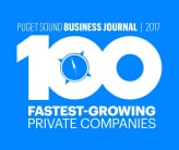 Top 100 Fastest Growing Private Businesses. Puget Sound Business Journal 2015, 2016, 2018, 2019, 2022, 2023